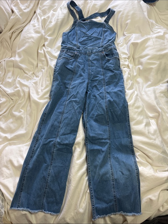 Wrangler Denim - Wrangler Light Blue Denim Overalls with Zippered Bib